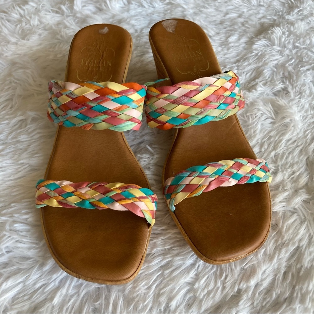 Italian Shoemakers Woven Tina Wedge Sandal - Picture 2 of 8